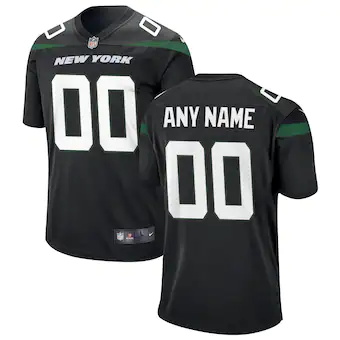 mens nike stealth black new york jets alternate custom game